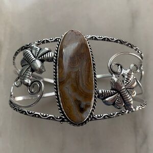 1998 Artisan Silver and Brown Women's Bracelet